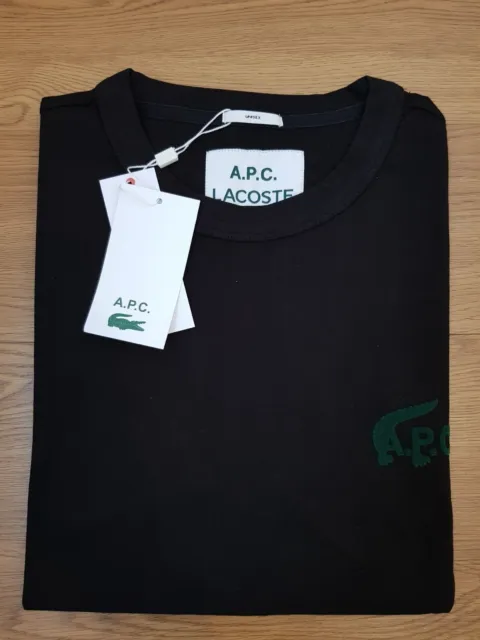 A.P.C LACOSTE | Unisex Street Style Collaboration Cotton Logo  T Shirt 2