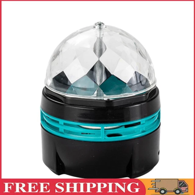 Rotating LED Night Lamp USB Disco Stage Party Ball Light (Black)