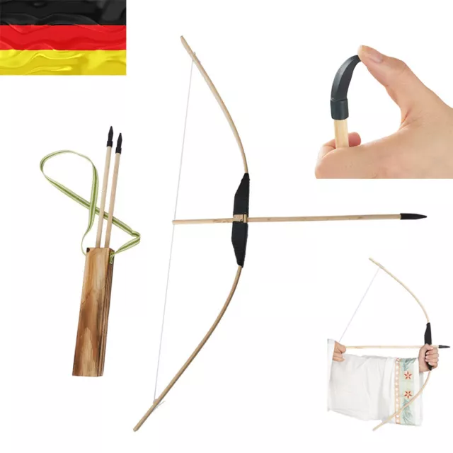 Bogenschießen Bogen und Pfeile Set Bambus Outdoor Kinder Jagd Spielzeug Geschenk