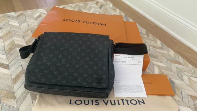 Authenticated Used Louis Vuitton District PM NM Men's Shoulder Bag M44000  Monogram Eclipse (Black)