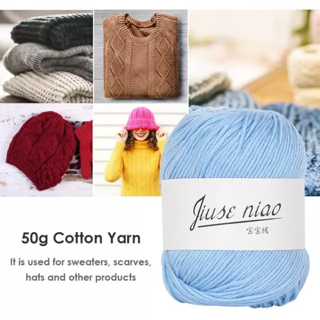 EY# 50g/roll 6-strand Cotton Yarn for Crochet Knitting DIY Thread Material (12)