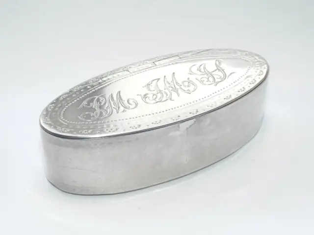 RARE GEORGIAN 18th CENTURY STERLING SILVER SNUFF BOX, JAMES PHIPPS LONDON 1778