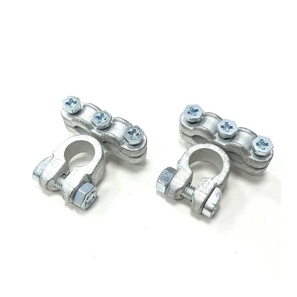 HEAVY DUTY CLAMP Type Dual Cable Battery Terminals Positive