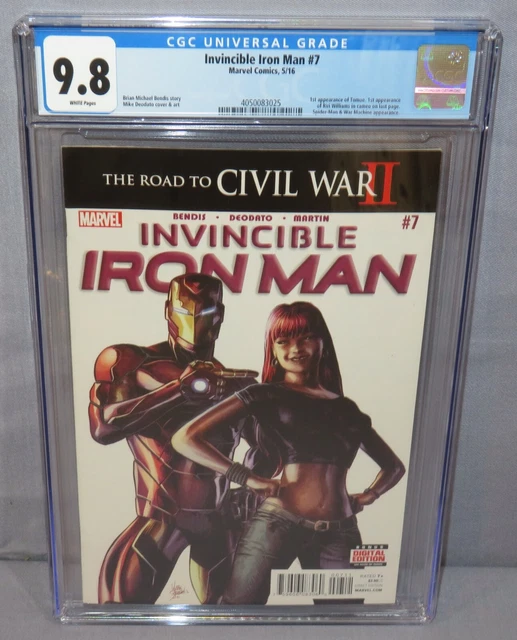 INVINCIBLE IRON MAN #7 (Riri Williams & Tomoe 1st app) CGC 9.8 NM/MT Marvel 2016
