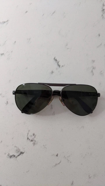 EUC Persol 2365 black anthracite crystal green polarized aviator sunglasses