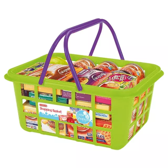 Casdon Shopping Basket With Food Supermarket Shop Pretend Play Toy Gift Age 3+