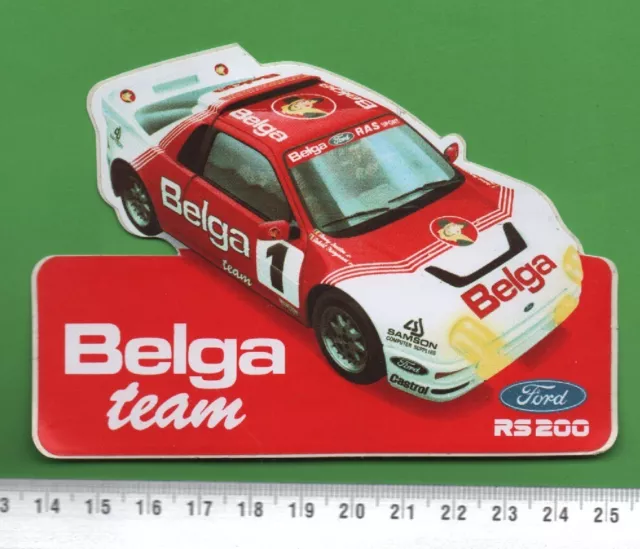 Ford Rs 200 Belga Team - Auto Automobile Rallye Racing -  Autocollant *054*