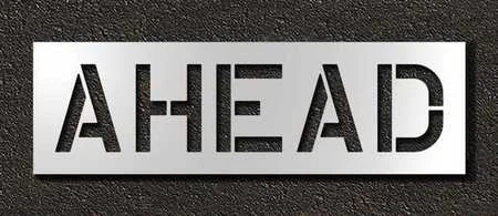 RAE STL-116-71228 Pavement Stencil,Ahead,12 in