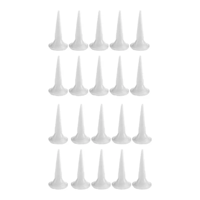 20pcs Durable and Efficient Plastic Universal Caulk Nozzle for Structural Glue