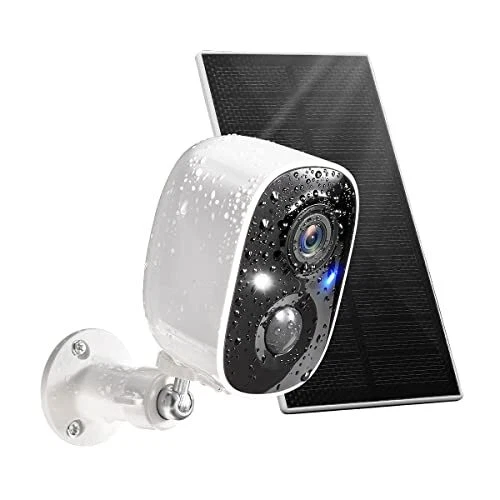 Solar Security Camera Wireless Outdoor with Solar Panel, Battery Powered 1080...