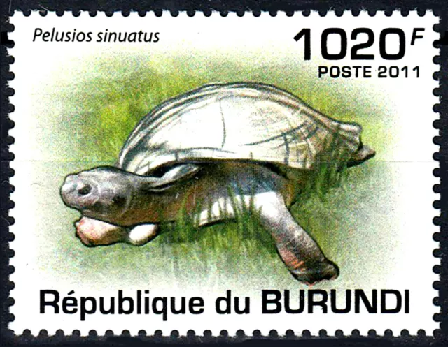 Burundi postfrisch MNH Schildkröte Reptil gezackte Klappschildkröte Tier / 141