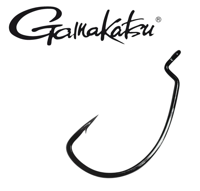 Gamakatsu EWG SL Hook Worm Offset schwarz - Offsethaken für Jigs & Gummifische