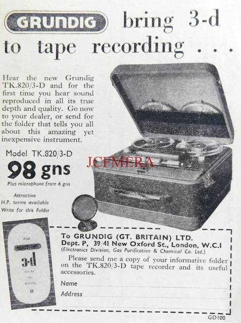 Magnétophone à bande Grundig Record TK 820