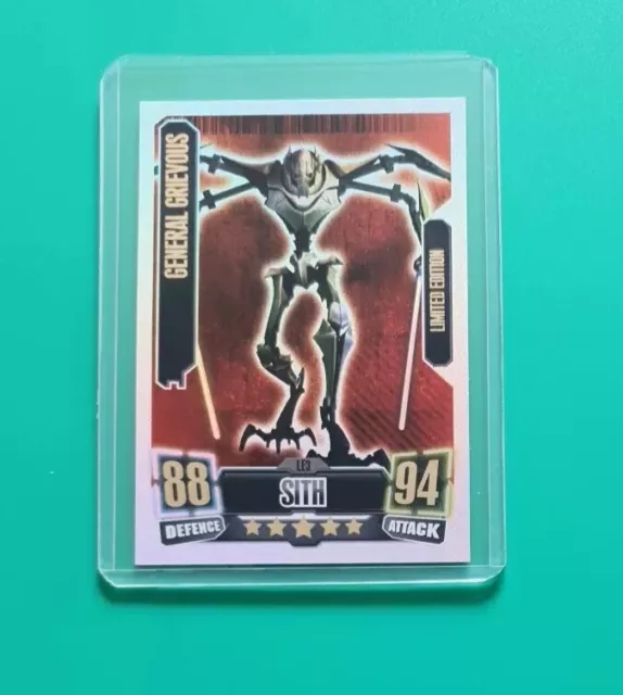 Star Wars Force Attax Series 2 Clone Wars LE3 General Grievous Limited Edition