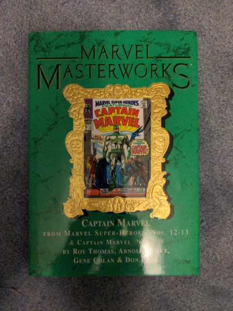 Marvel Masterworks Captain Marvel Vol 1 50 DM Marble Variant HC Stated Signed