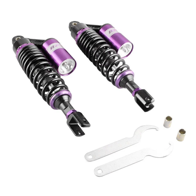 2x 350mm Rear Air Shock Absorbers Spring Suspension For Honda TRX250R 450R 400ER
