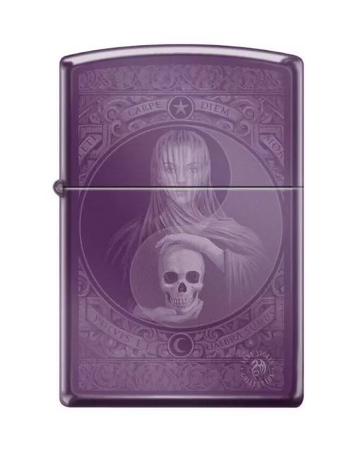 Zippo 0055 Anne Stokes Gothic Design High Polish Purple Lighter