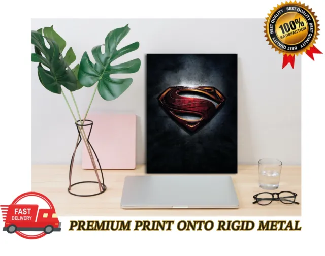 SuperMan Man Of Steel Logo S Classic Movie Premium METAL Poster Art Print Gift