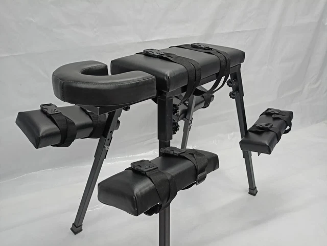 Banc De Fessée Portable BDSM - Couleur Vin Avec Appuie-tête - Neuf, Idéal Pour Les Pratiques érotiques