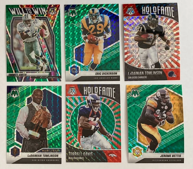 2021 Panini Mosaic Football 6 Card Legends Lot Emmitt Smith LT Green Prizm