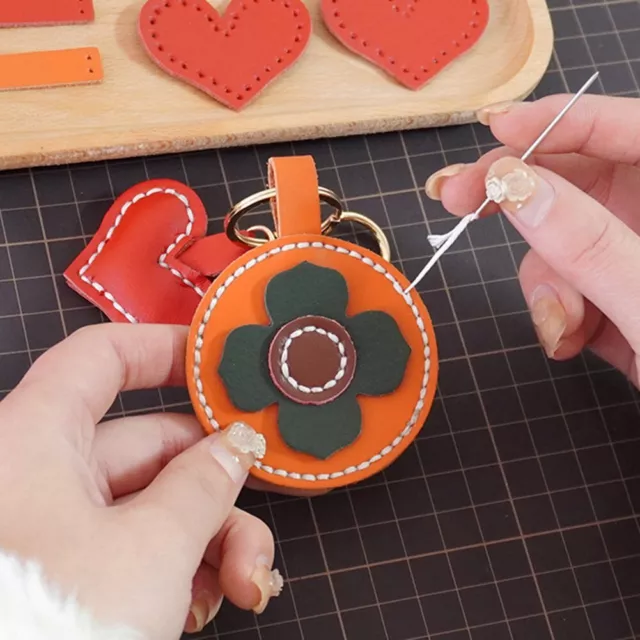 Discover the Joy of Leather Sewing with our Persimmon Pendant DIY Material Bag