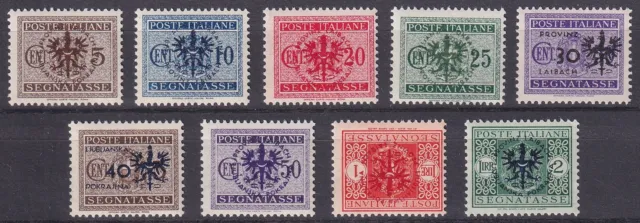 Laibach Deutsche Besetzung 1944 Portomarken 1-9 postfrisch ** MNH