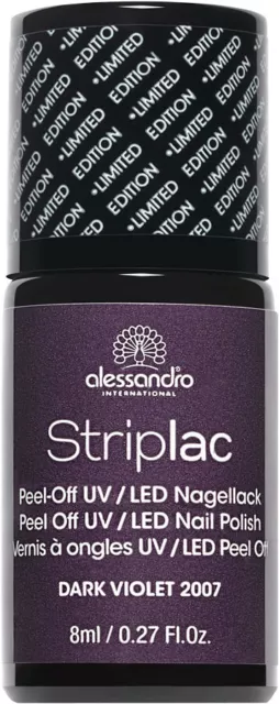 Alessandro Striplac UV/LED Esmalte de Uñas Oscuro Violeta 8ml