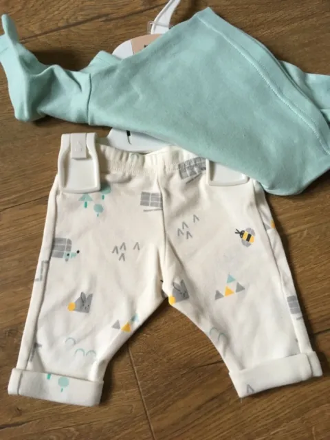 Maglione e leggings stampa cane M&S bambine set outfit età neonato 7 libbre 6 once nuovi con etichette 2