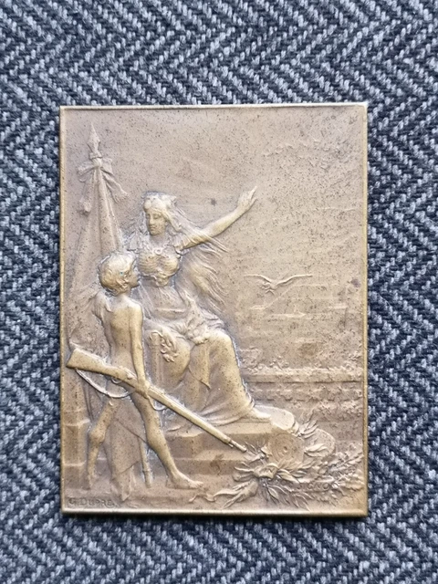 Médaille En Bronze Argenté - "UNION Des SOCIETES De TIR Sté MIXTE De BRIVE", 19ème Siècle