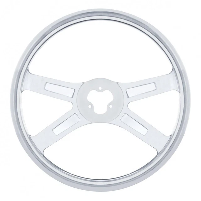 Universal Stainless 18" Steering Wheel 4 Spoke - Hub & Horn Sold SeparaTELy