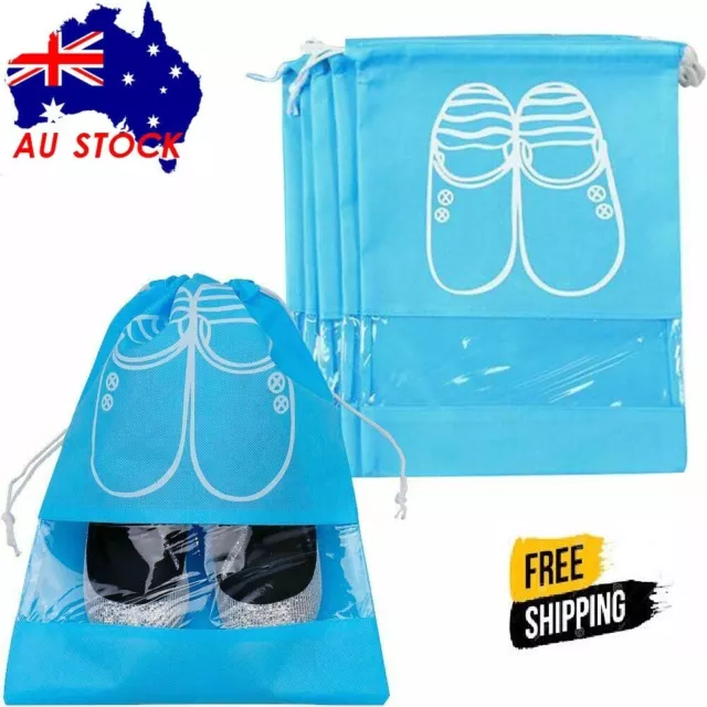 1 Pcs Bag Dustproof Travel Shoes Pouch Non-woven Portable Storage Bag Drawstring