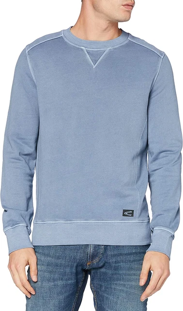 camel active Sweater Homme S, Bleu Acier