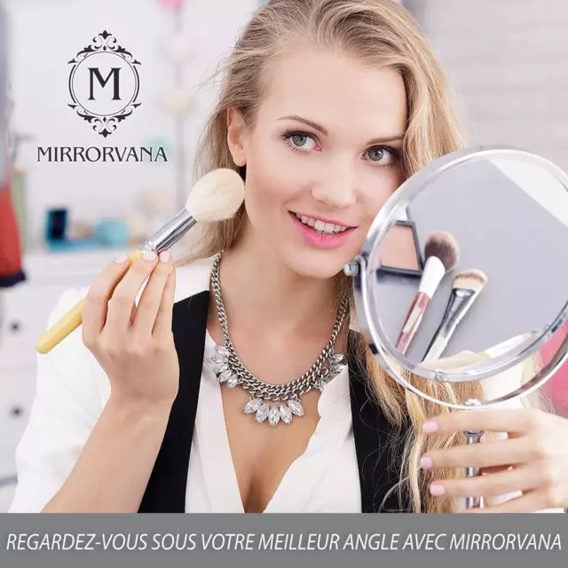 Miroir Grossissant X10, Miroir Rond Pour Salle De Bain, Miroir De Table Pour Maq 3