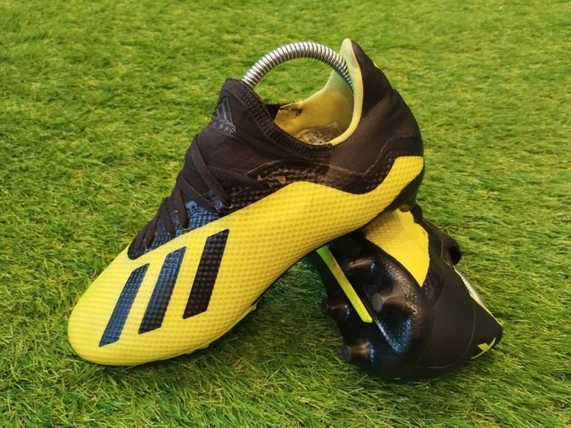 ADIDAS X 16.1 Techfit SG Leather Football Boots Size 6 Black Gold