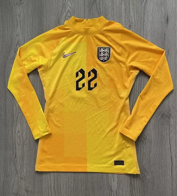 ENGLAND LIONESSES EUROS Nike Player Issue Yellow Goalkeeper Shirt Women