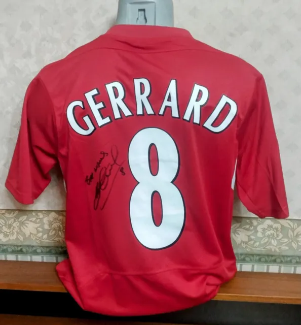 Steven Gerrard Signed Liverpool Fc Shirt.champions League Final 2005 .Coa