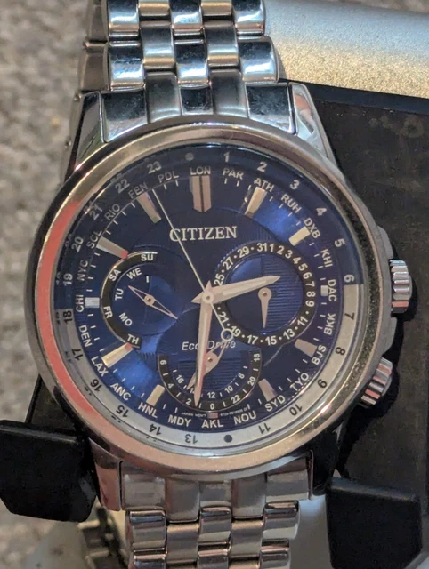 Citizen Eco-Drive BU2021-51L Orologio Uomo In Acciaio - Quadrante Blu, Calendario, 100m Water Resistant