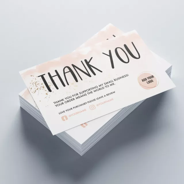 Thank You for Your Order Purchase Cards Personalised, Business Cards