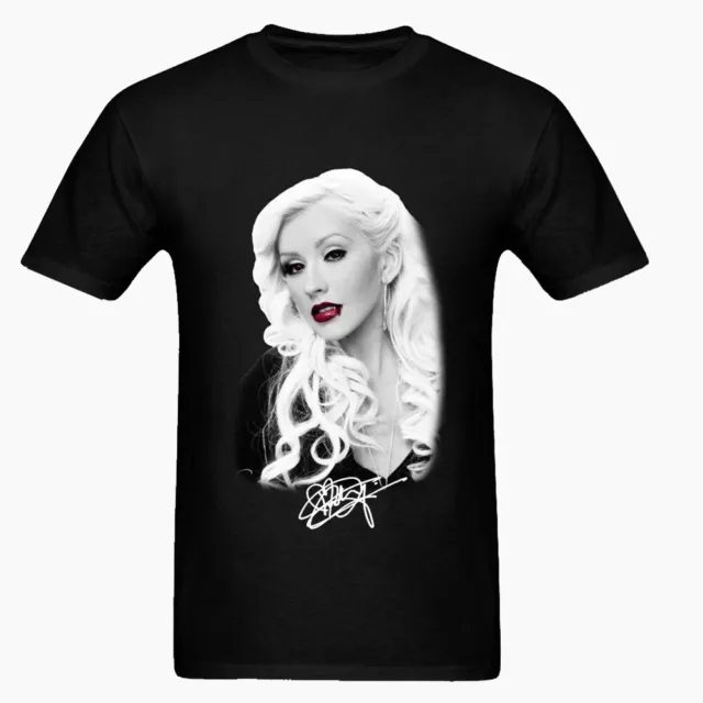 New Rare Christina Aguilera T Shirt Short Sleeve Unisex S-4XL Tee THAEB01825