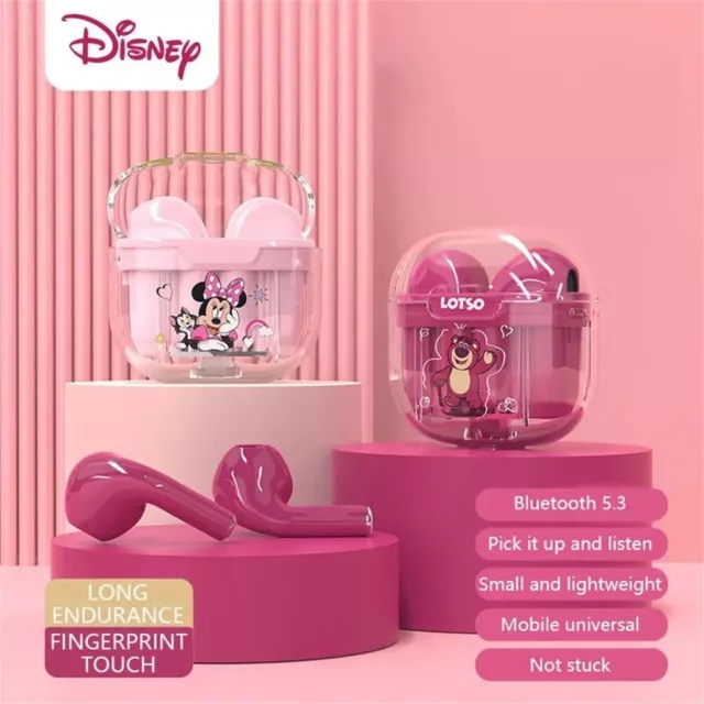 Cuffie auricolari bluetooth Disney per bambini vari personaggi cartoni animati