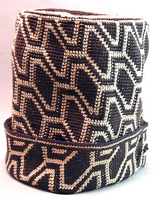 Authentic Prestige Handmade Hat Ashetu African Bamileke Head Wear Cotton Ethnix