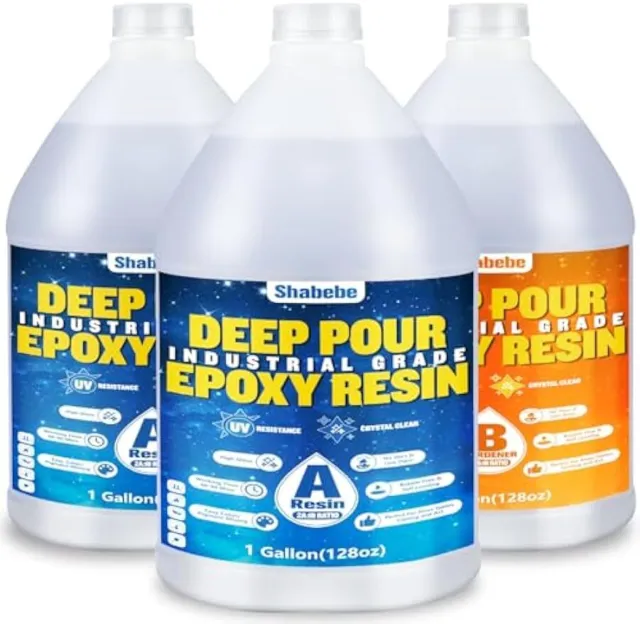 Deep Pour Epoxy Resin 3 Gallon,Industrial Grade,Crystal Clear Epoxy Resin NEW