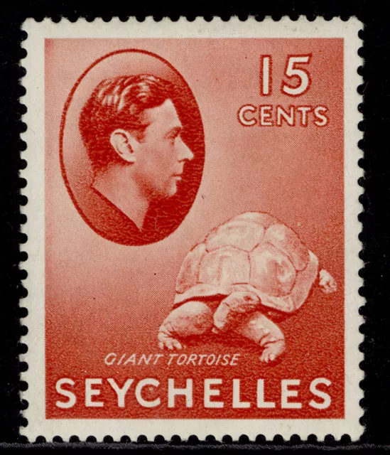 SEYCHELLES GVI SG139a, 15c brown-carmine, M MINT. Cat £28.