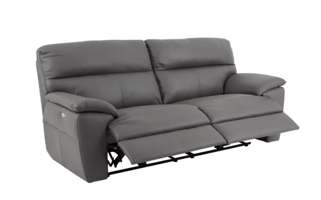 Scs grey leather recliner sofas cheap