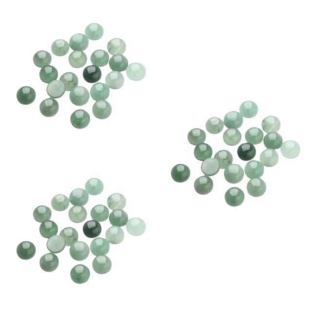 3x Flache Rückseite Edelsteine Runde Kristall Cabochons Flache Rückseite Kuppel