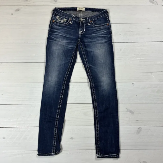 Big Star Jeans Women's 27R Jenae Low Rise Skinny Stretch Dark Wash Actual 28x31