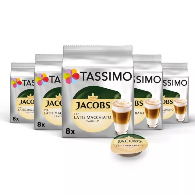 5ER PACK Tassimo Kapseln Latte Macchiato Vanilla 5ER PACK 40 Kaffeekapseln