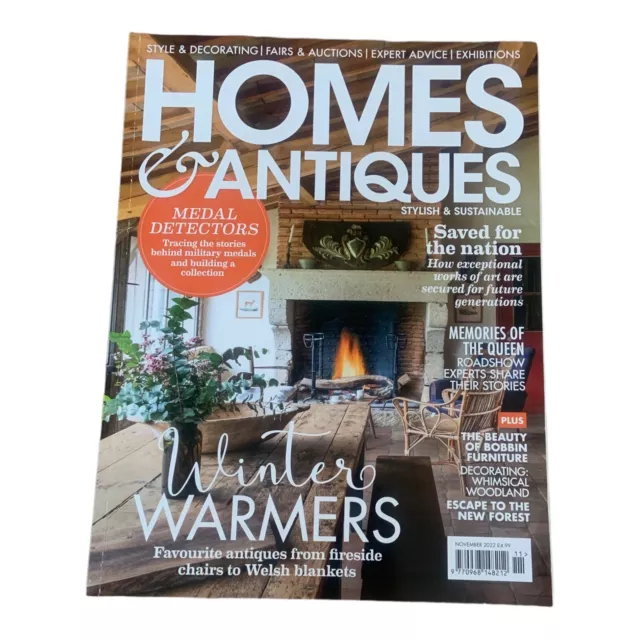 HOMES & ANTIQUES Magazin. November 2022. Medaillendetektoren. Erinnerungen an die Königin. Spule