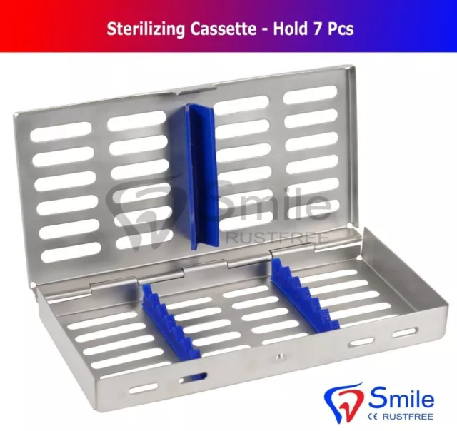 7 Instruments Dental Surgical Sterilization Autoclave Cassette Tray CE SHANZI UK