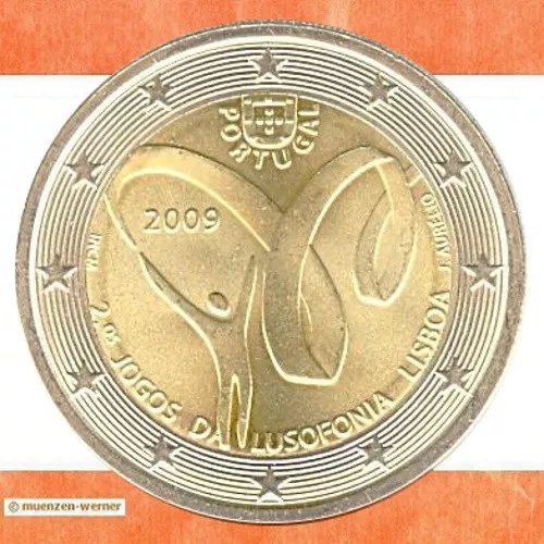 Sondermünzen Portugal: 2 Euro Münze 2009 Lusofonia Sondermünze zwei€ Gedenkmünze